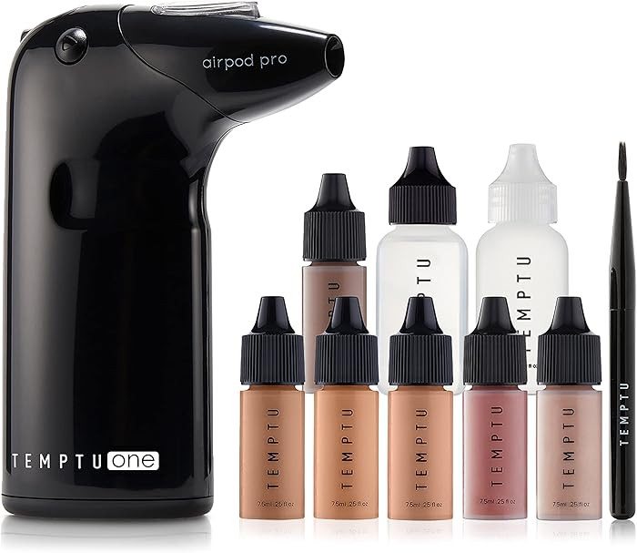 TEMPTU One Airbrush Make-up Kit with Cordless Compressor, 6 Shades: 11-Piece Set, Portable Air Br... | Amazon (US)