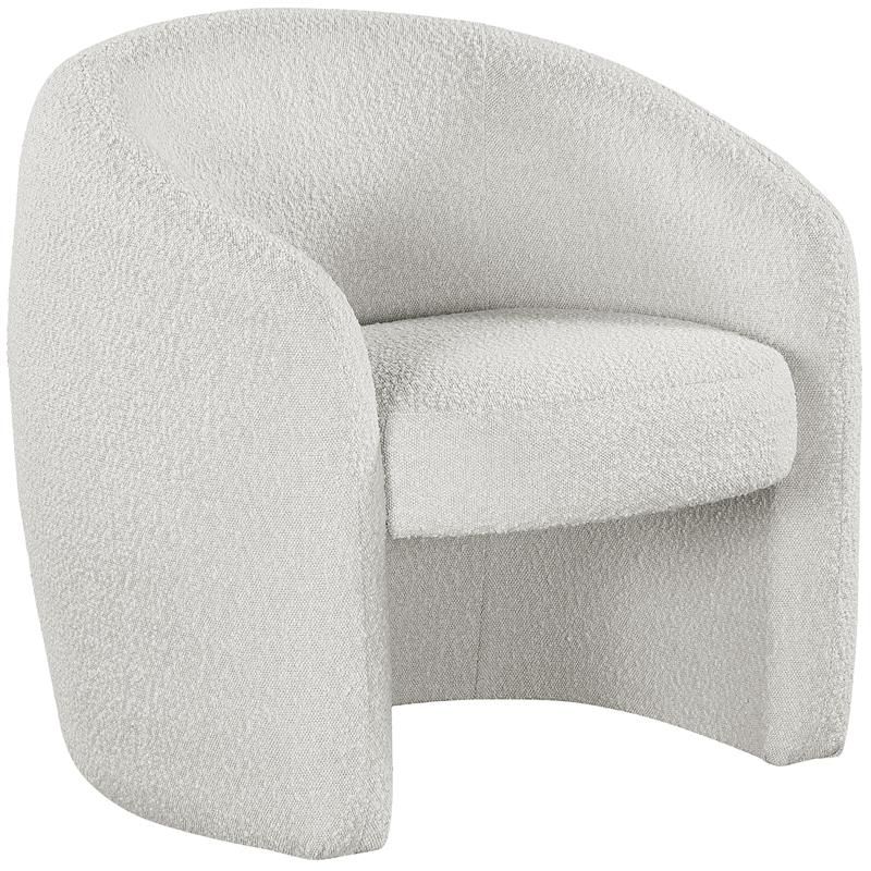 Meridian Furniture Acadia Cream Boucle Fabric Accent Chair - Walmart.com | Walmart (US)