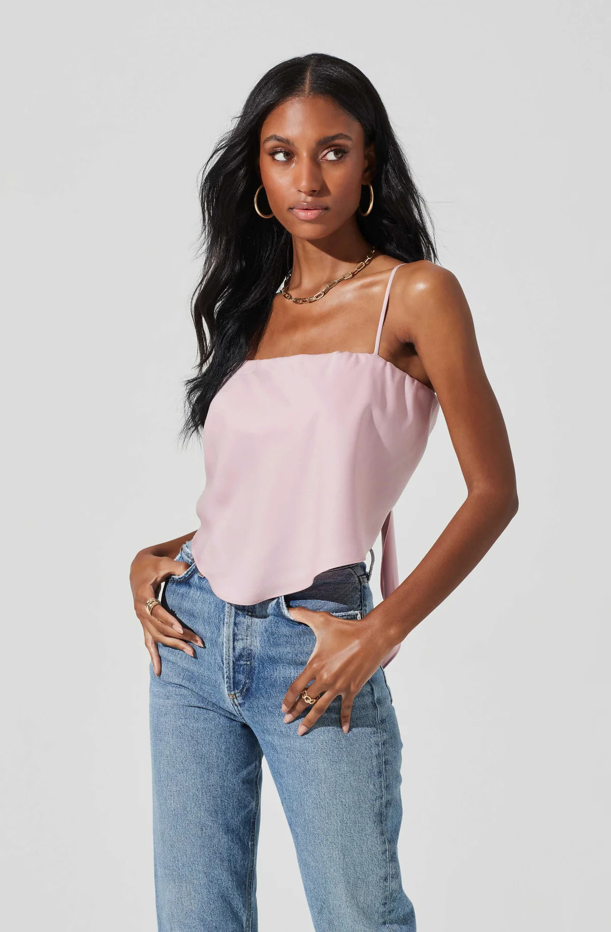 Tie Back Square Neck Cami | ASTR The Label (US)