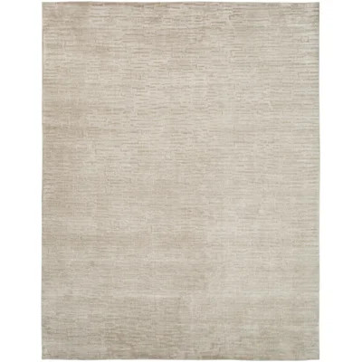 Hand-Hooked Beige Area Rug | Perigold