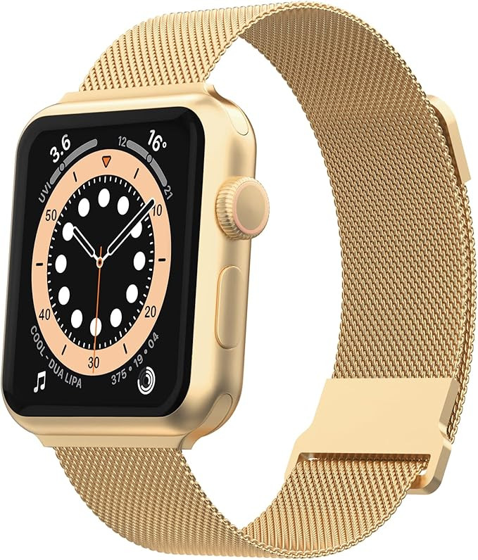 Biuupa Edelstahl Armband Kompatibel mit Apple Watch Armband 41 40 38mm, Mesh Metall Ersatzarmband... | Amazon (DE)