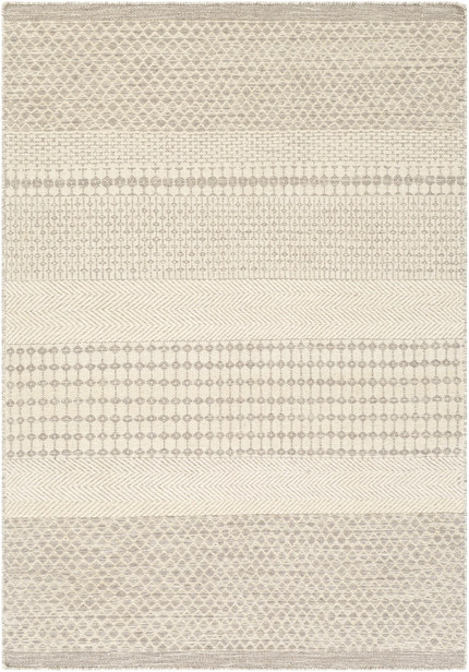 Lenora Moroccan Hand-Woven Wool Beige Area Rug