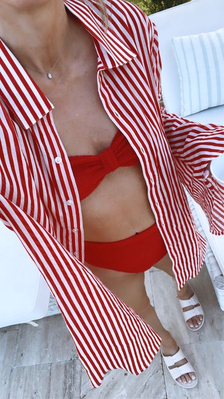 Memorial Day weekend pool outfit, 4th of July swimsuit and cover up