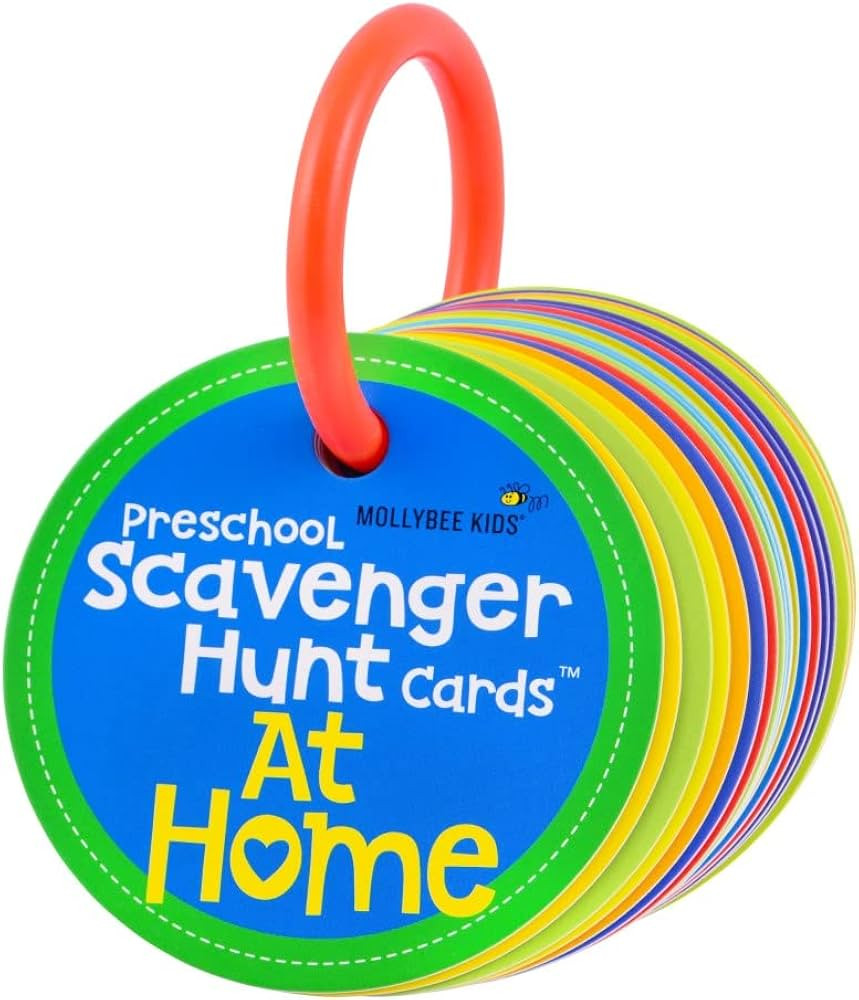 MOLLYBEE Kids Preschool Scavenger Hunt Cards at Home, Preschool Games, Gifts for Ages 3,4 | Amazon (US)