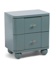 22x24x15 2 Drawer Lacquer Finish Side Table With Charging Station | Marshalls