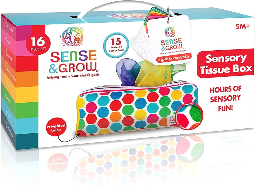 Creative Kids Baby Tissue Box by Sense&Grow - Sensory Toys for Baby and Toddler - Learning Toy fo... | Amazon (US)