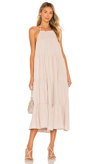 Nora Midi Dress in Hazelnut | Revolve Clothing (Global)