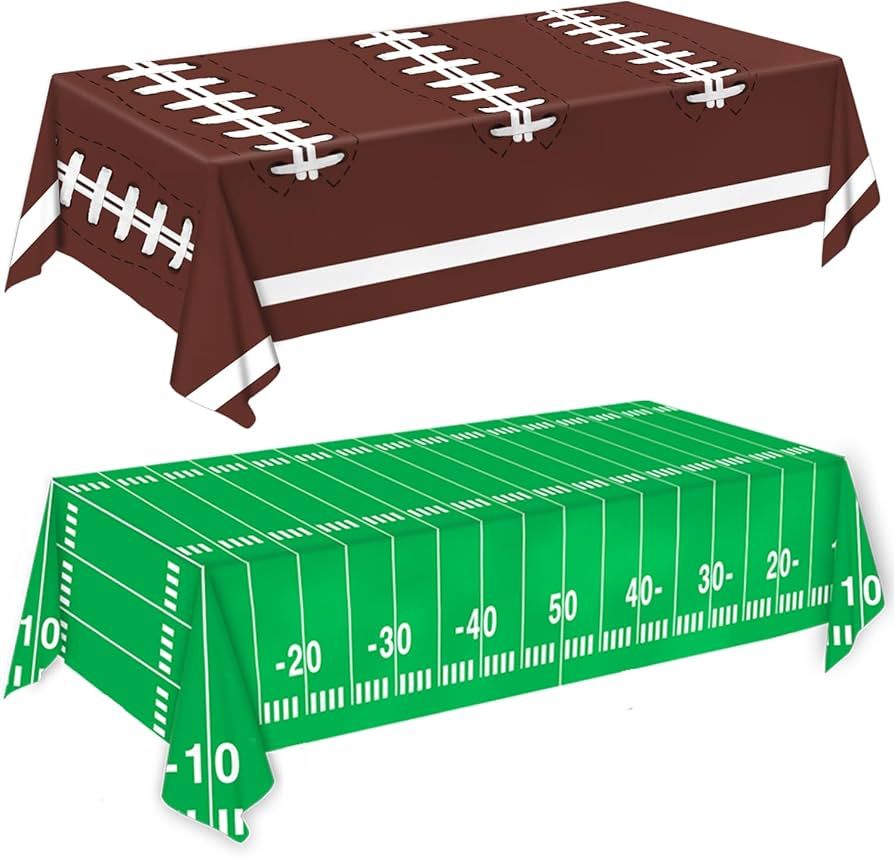 Oigco Football Party Decorations Tablecloth Disposable Plastic Touchdown Table Cover Perfect for ... | Amazon (US)