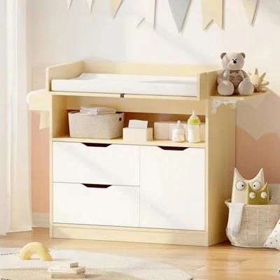 Baby Changing Table Dresser, With 3 Drawers And 1 Storage Shelves, Can Be Used As A Baby Dresser With Changing Table Top, A Baby Changing Station, A C | Wayfair North America