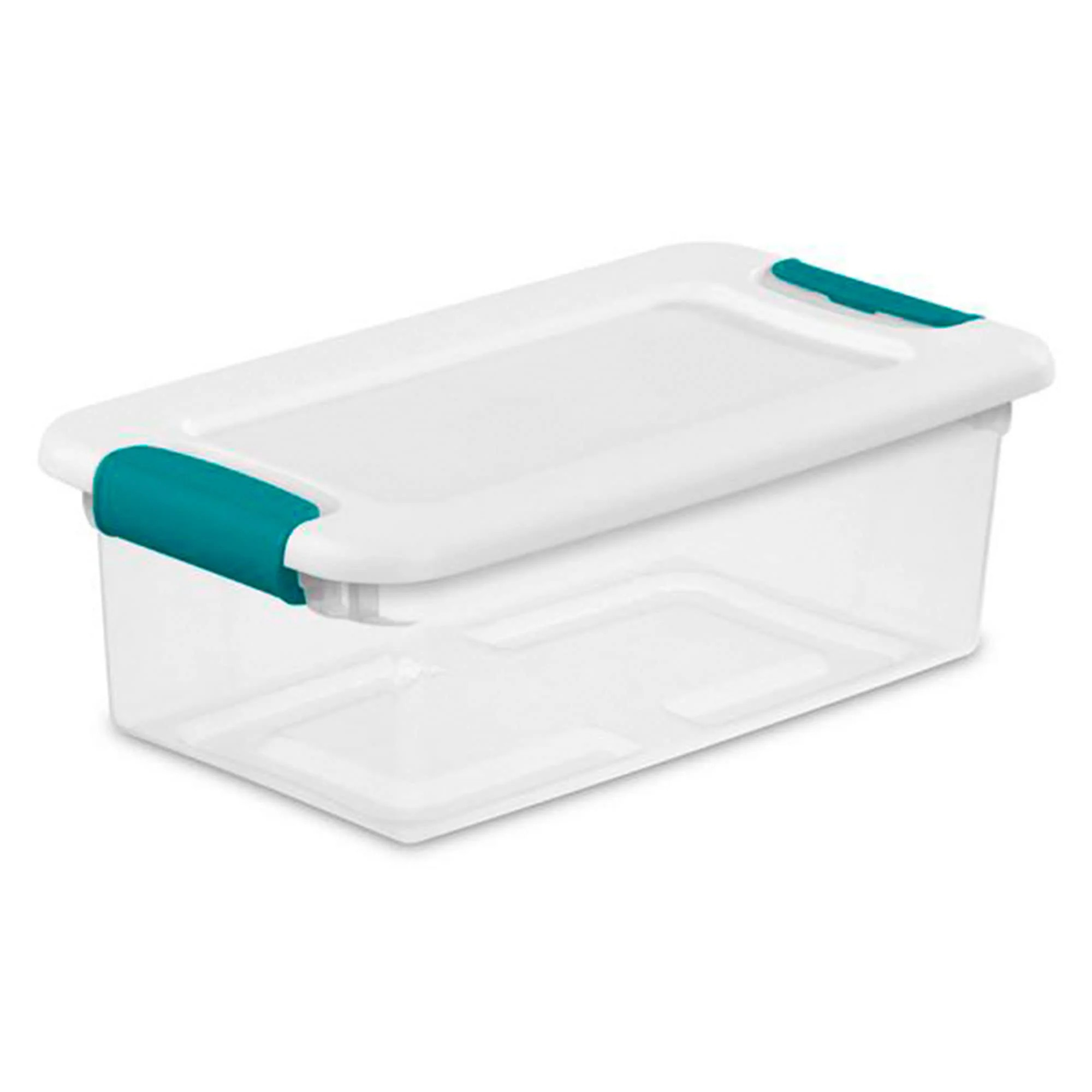 Sterilite 60-Pack 6-Quart Plastic Stacking Storage Box with Secure Latching Lid for Home and Office Organization one_size in Blue | 14928012-60 | Lowe's