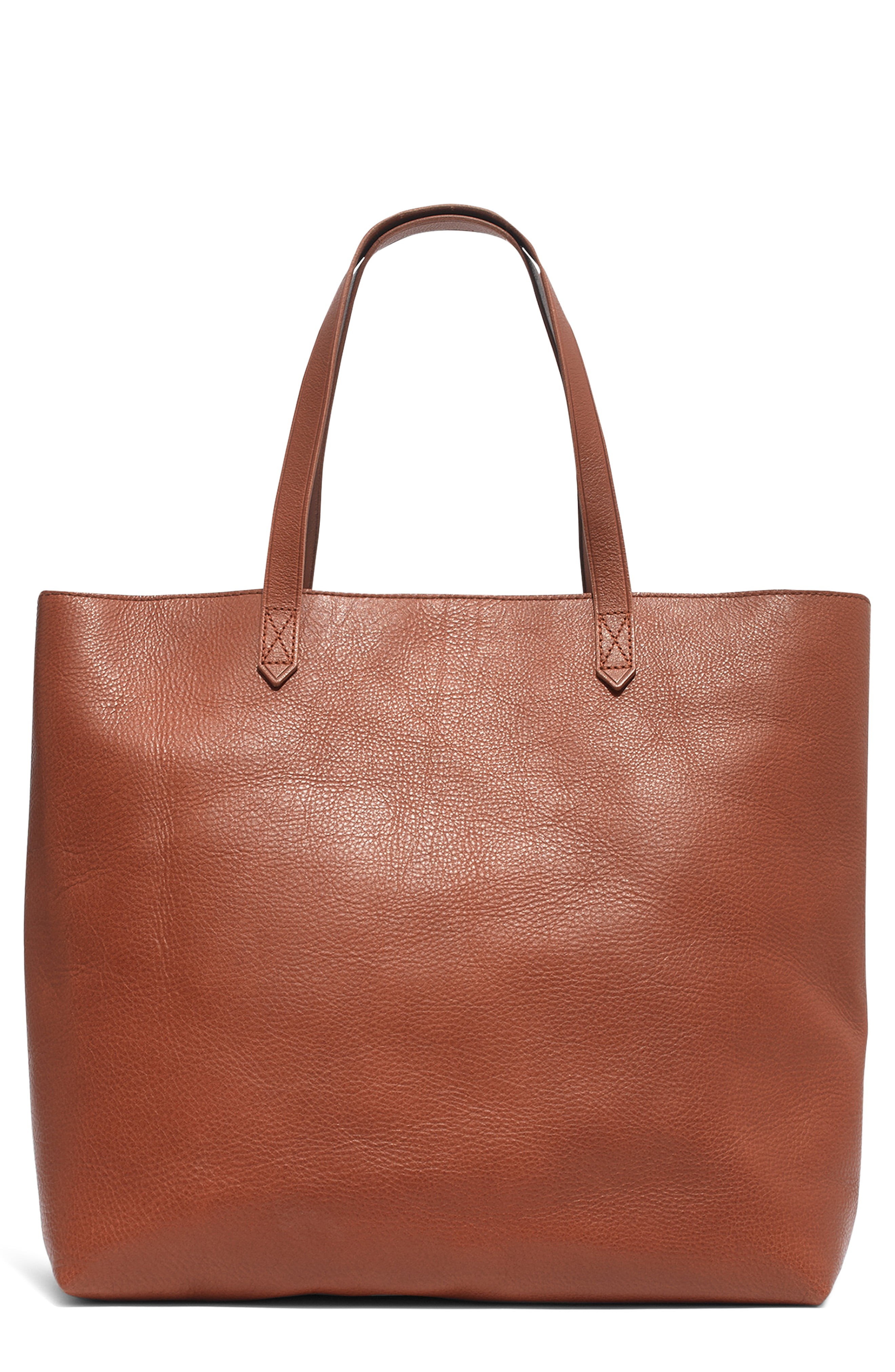 Madewell Zip Top Transport Leather Tote - Brown | Nordstrom