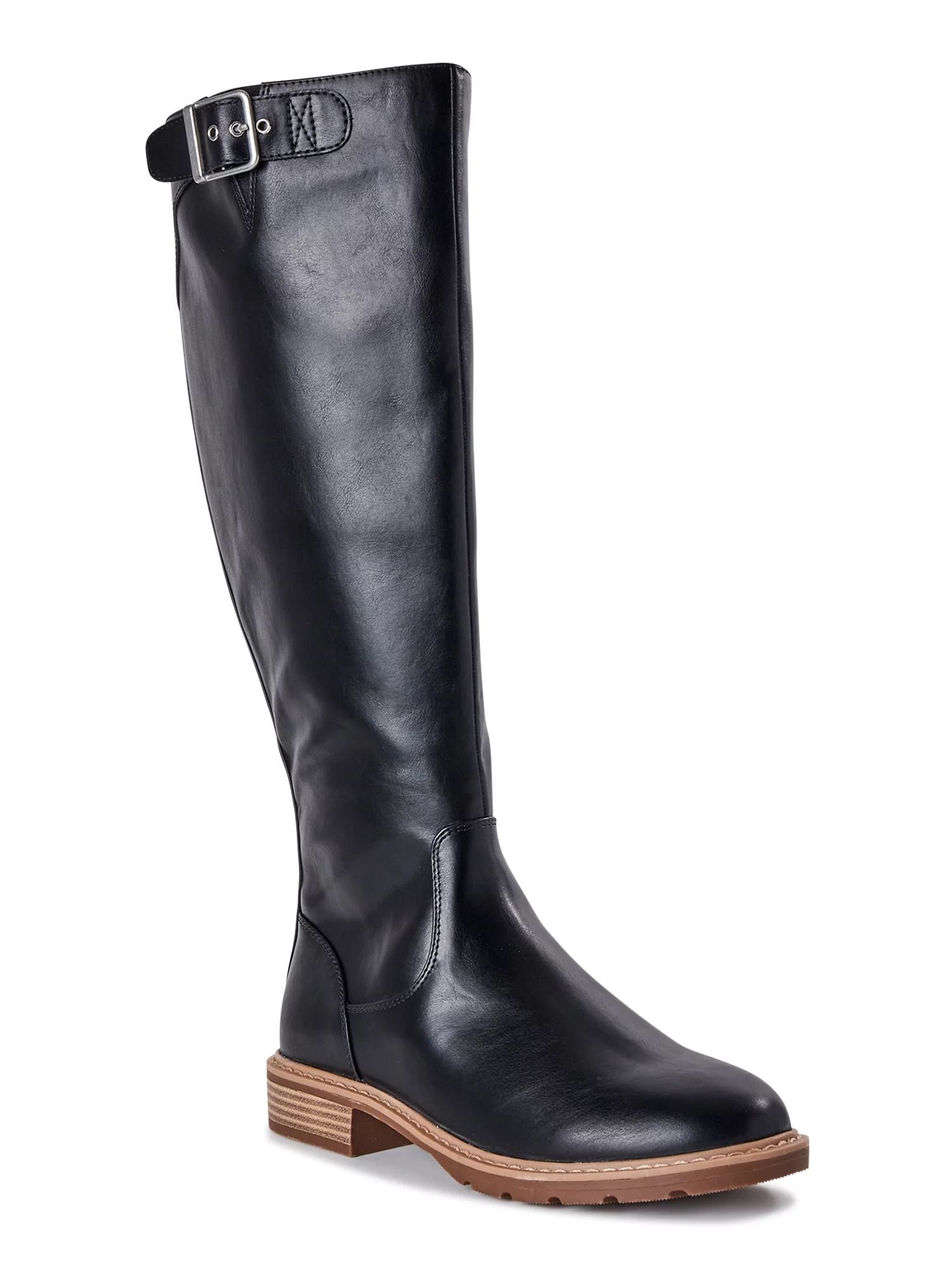 Time and Tru Women's Riding Boots, Wide Width Available - Walmart.com | Walmart (US)
