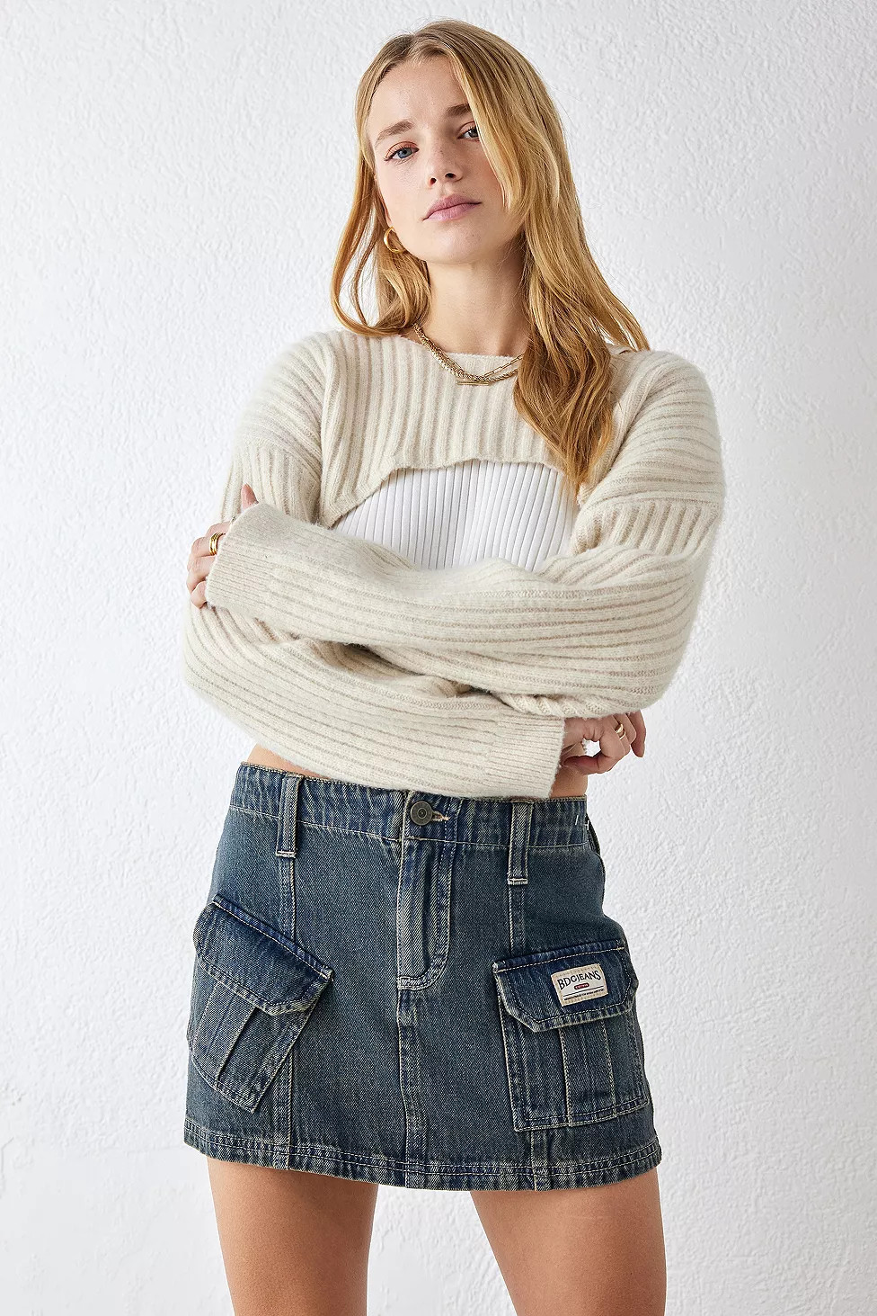 BDG Tinted Denim Y2K Cargo Mini Skirt | Urban Outfitters (EU)