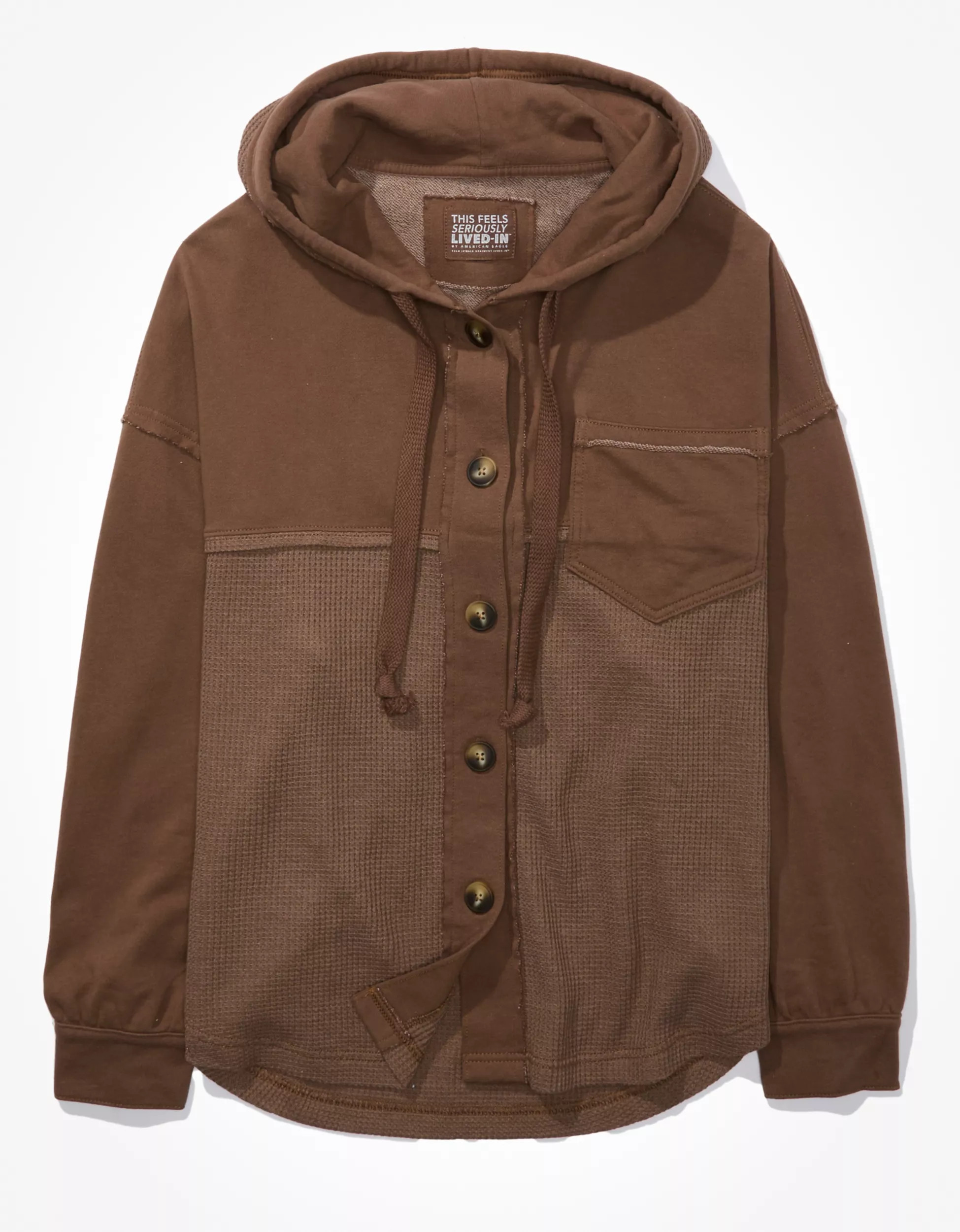 AE Big Hug Hooded Shacket | American Eagle Outfitters (US & CA)