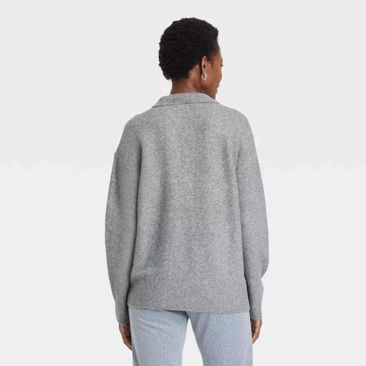 Women's Cozy Knit Polo Collar Pullover Sweater - A New Day™ | Target