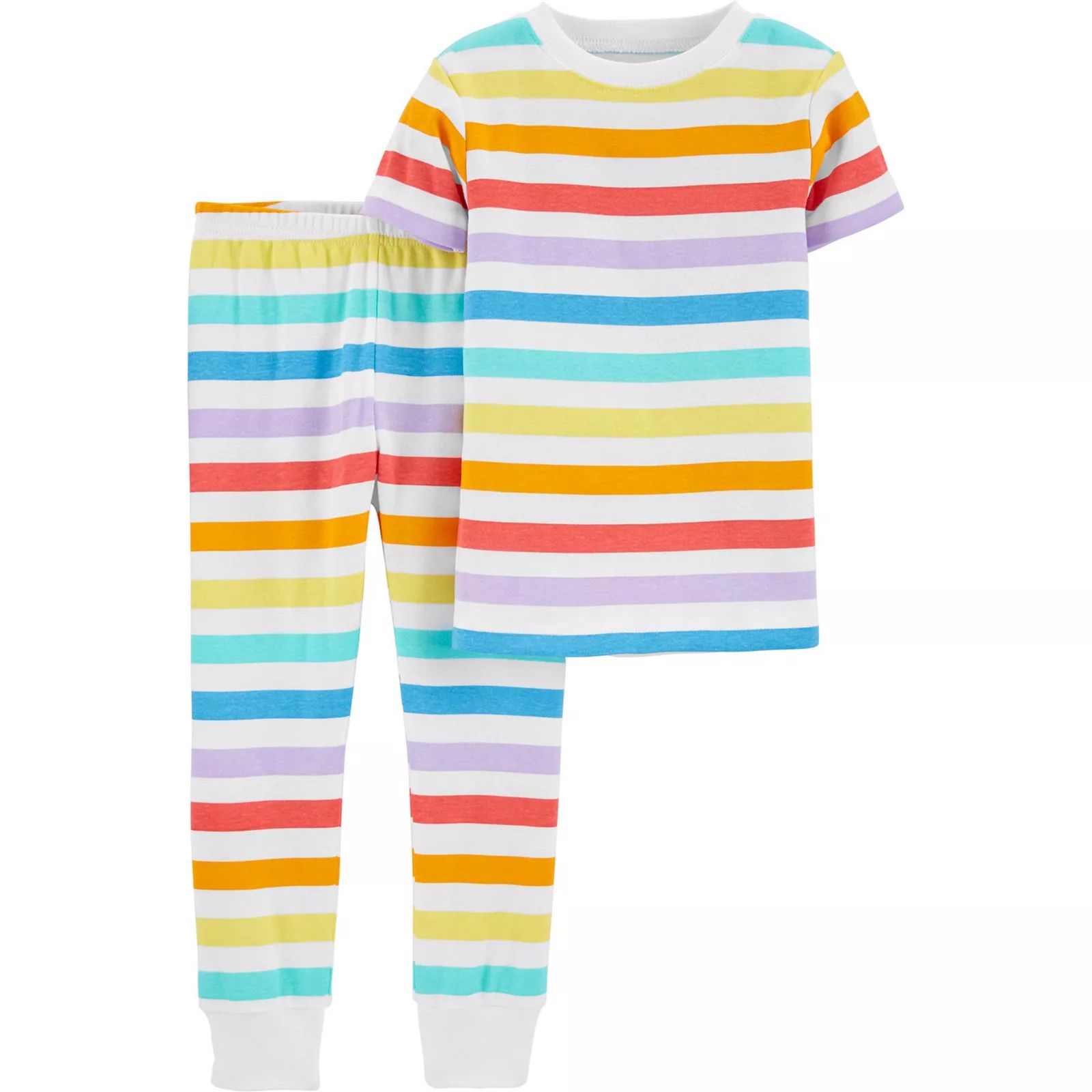 Toddler Carter's 2-Piece Rainbow Stripe Pajama Set, Toddler Boy's, Size: 4T, Pride | Kohl's