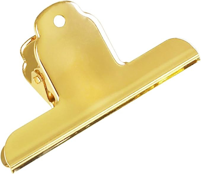 Gold Metal Bulldog Paper Clips, 3 Pack Stainless Steel Large Bull Clips Clamps for Drawing Board,... | Amazon (US)