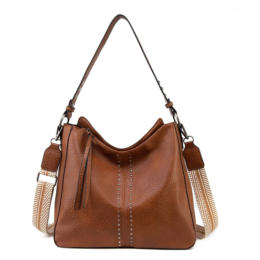 Montana West Medium Hobo Bags for Women Top Handle Satchel Shoulder Purse Bucket Handbag | Amazon (US)