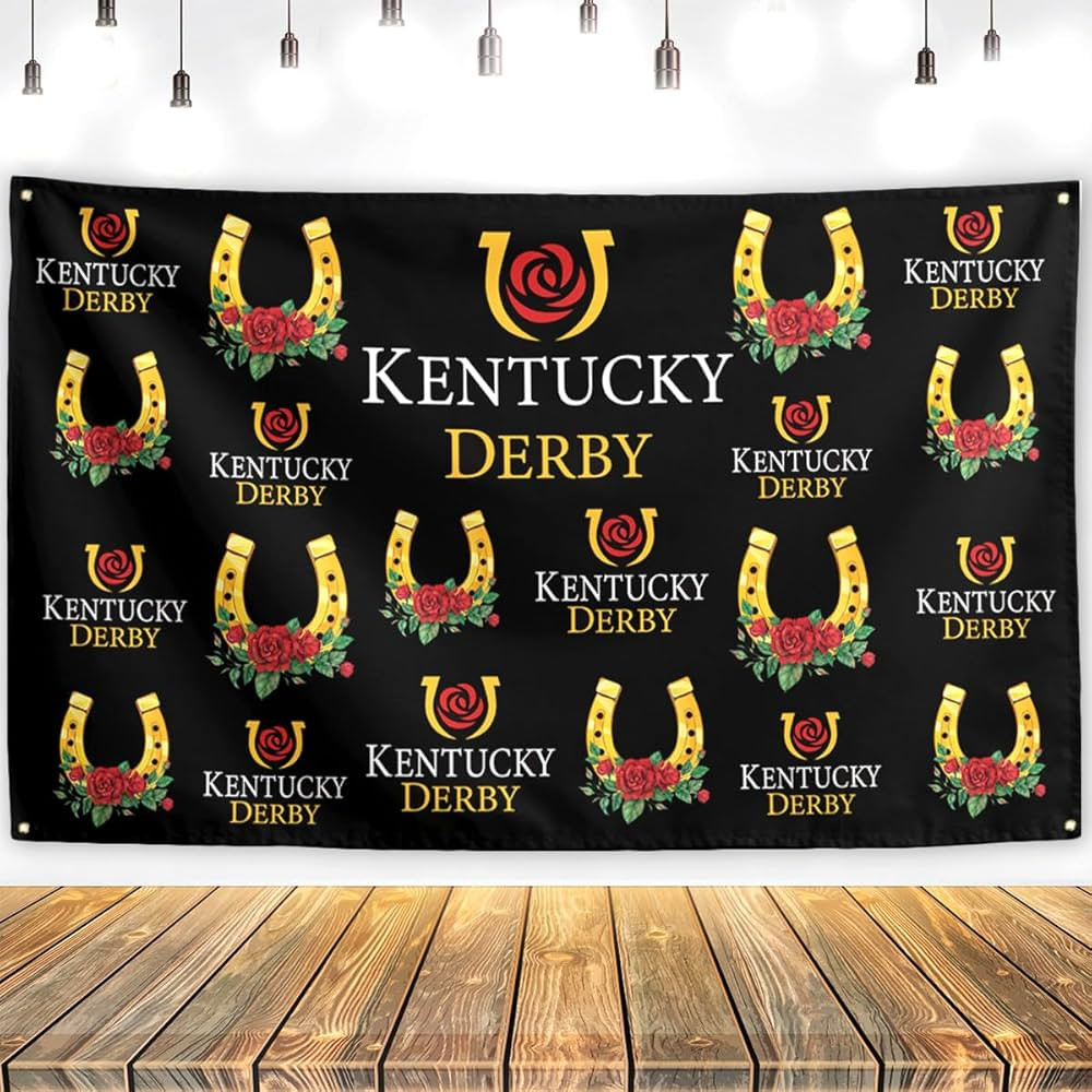 Kentucky Backdrop Kentucky Decorations Horse Racing Banner Kentucky Decorations Kentucky Party De... | Amazon (US)