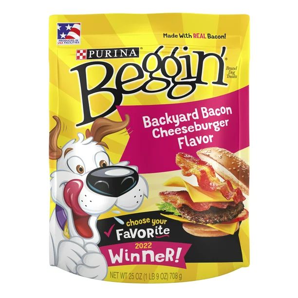 Purina Beggin’ Backyard Bacon Cheeseburger Flavor Dog Snacks | Walmart (US)