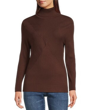 Liverpool Los Angeles Ribbed Jersey Knit Turtle Neck Long Sleeve Sweater | Dillard's | Dillard's
