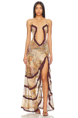 Jaded London Open Neck Maxi Dress in Leopard from Revolve.com | Revolve Clothing (Global)