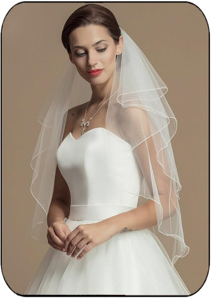 HEREAD 2 Tier Bridal Veil Wedding Veils with Comb for Brides | Amazon (US)