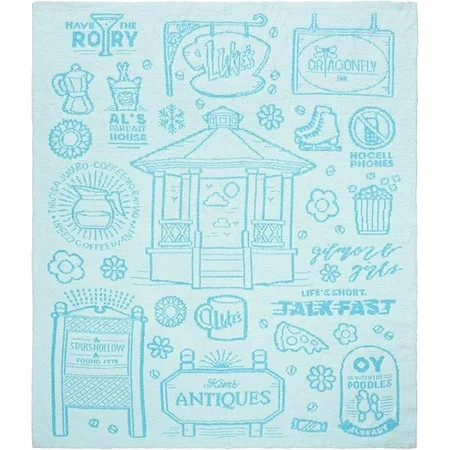Gilmore Girls Stars Hollow Woven Feather Knit Throw - Soft & Cozy Décor | Walmart (US)