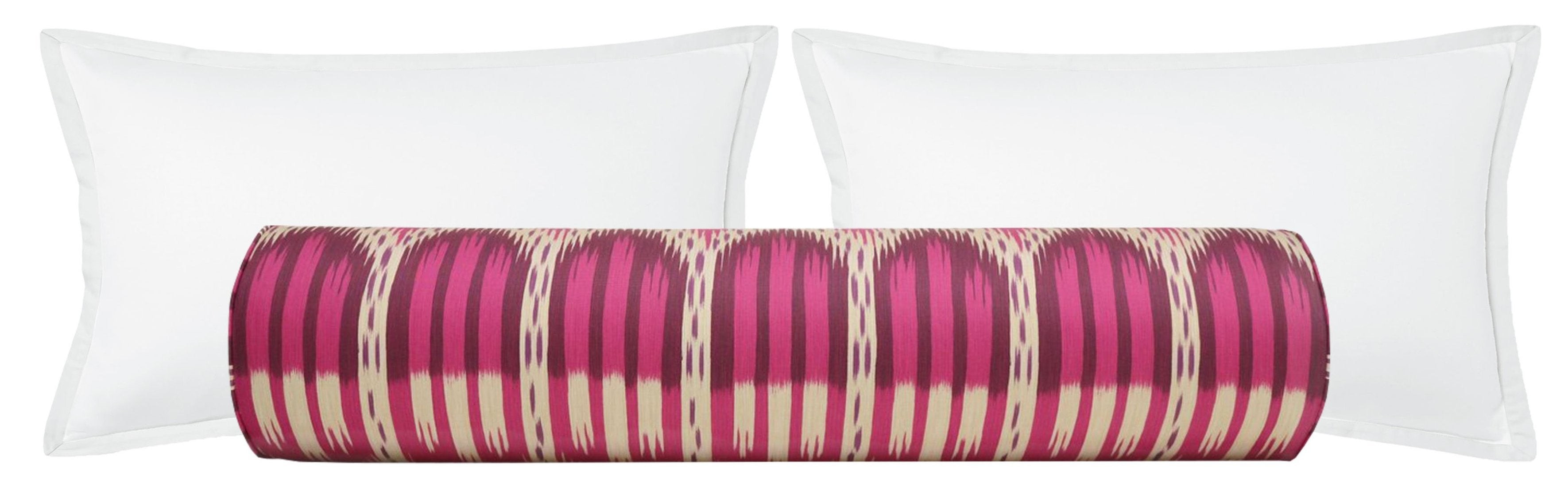 The Bolster :: Bukhara Ikat // Fuchsia | LITTLE DESIGN COMPANY