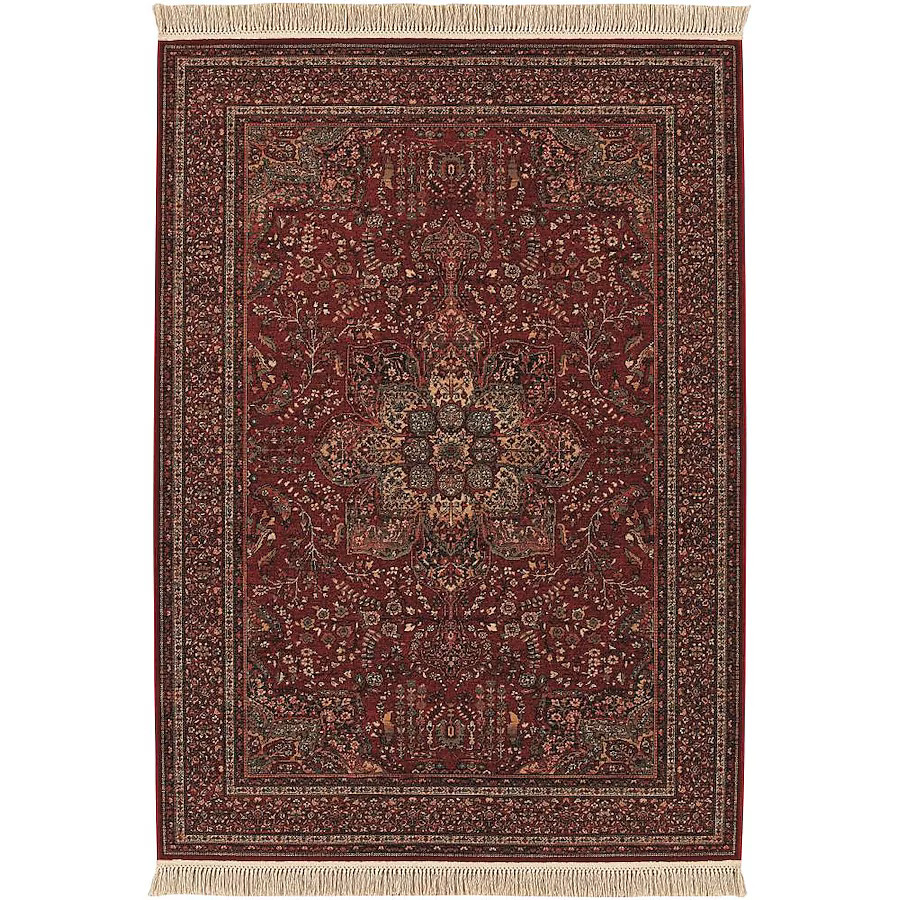 Couristan KASHIMAR 4 X 6 (ft) Wool Antique Red Indoor Floral/Botanical Oriental Area Rug Lowes.co... | Lowe's