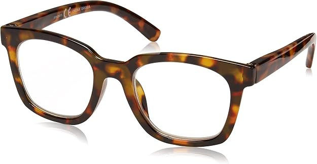 Peepers by PeeperSpecs Women's to The Max Square Blue Light Blocking Reading Glasses, Tortoise, 4... | Amazon (US)
