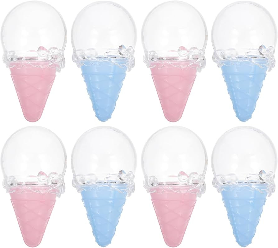Lurrose 8pcs Packing Box Ice Cream Shape Jar Plastic Candy Containers Chocolate Boxes Fillable Ca... | Amazon (US)