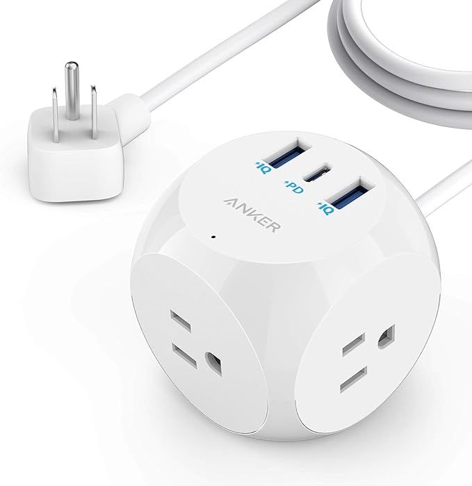 Anker Power Strip with USB C, PowerCube with 3 Outlets & 30W USB C,5ft Extension Cord, Power Deli... | Amazon (US)