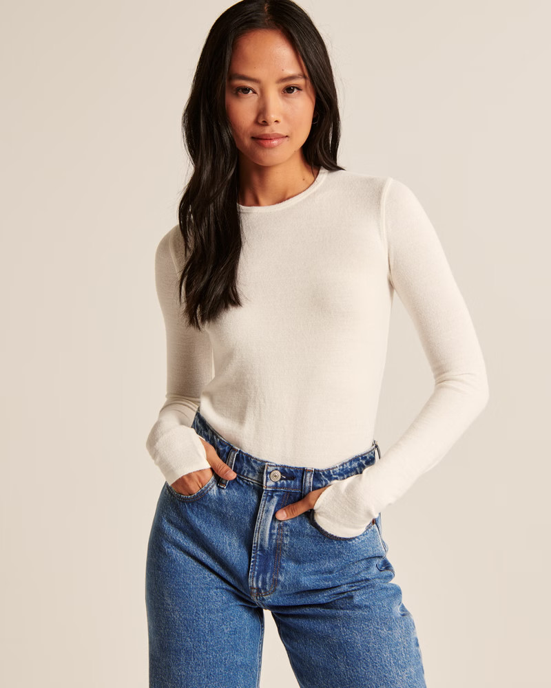Long-Sleeve Cozy Skimming Top | Abercrombie & Fitch (US)