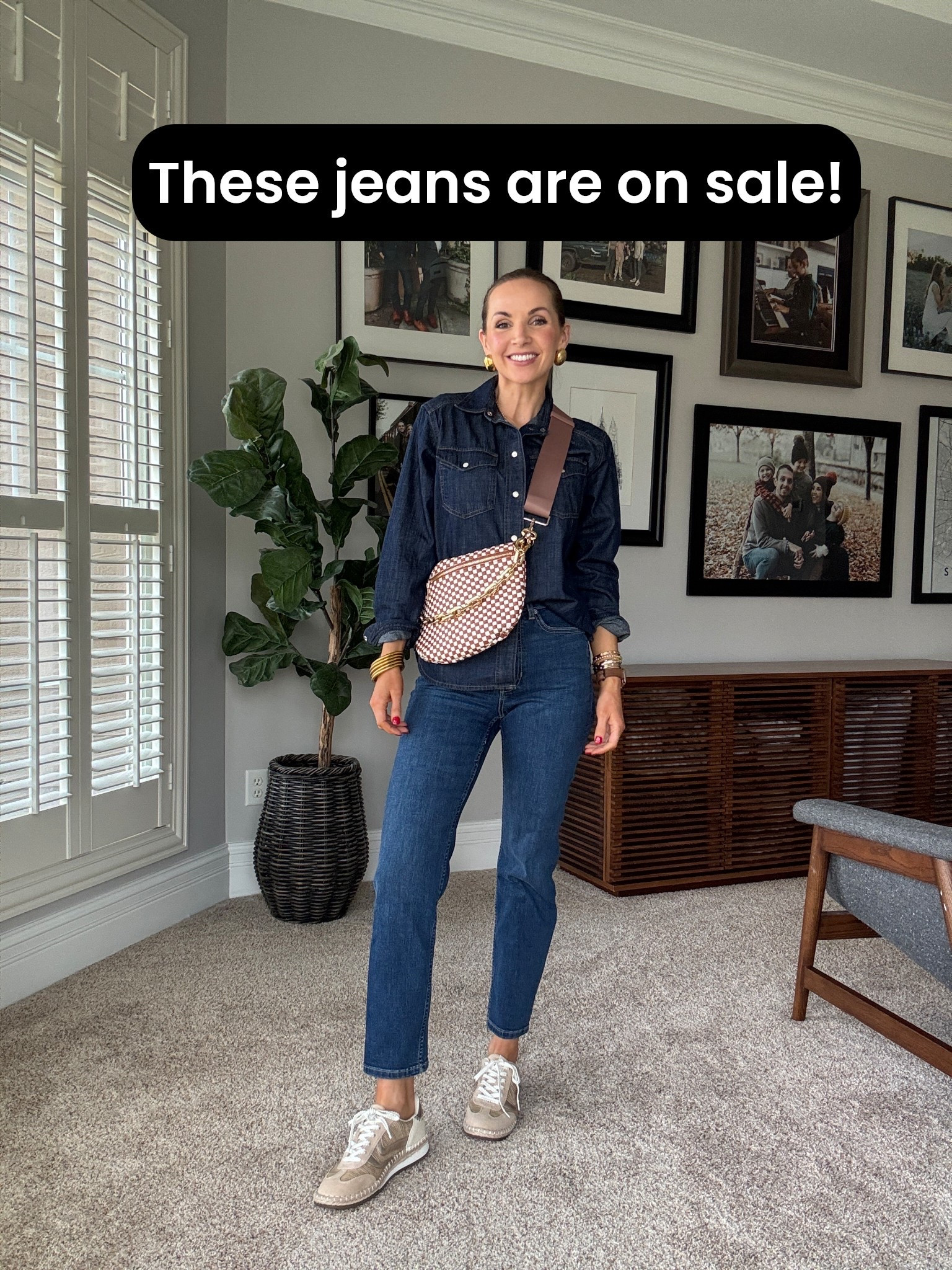 One of my all-time favorite jeans from Spanx, great tummy control, and structure mixed with stretch. I wear a four regular. This is the medium indigo color.