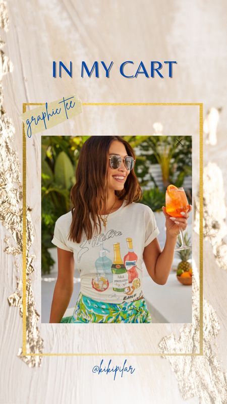 In my cart
Graphic tee
Aperol spritz
Summer graphic tee
Summer outfit 
Outfit for summer
Travel outfit 
Beach vacation 
Vacation outfit 
Europe
European outfit 

#LTKtravel #LTKeurope #LTKfindsunder50