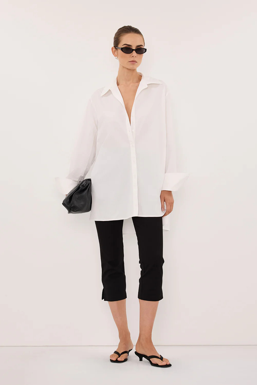 RAE WHITE LIGHT WEIGHT POPLIN SHIRT | DISSH