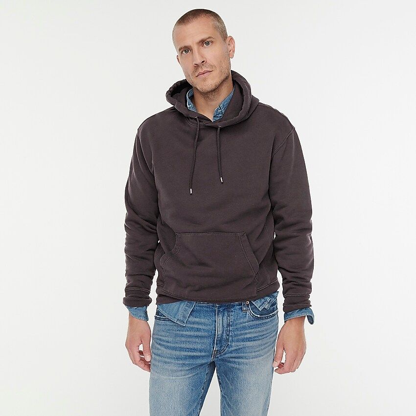 Garment-dyed french terry hoodie | J.Crew US