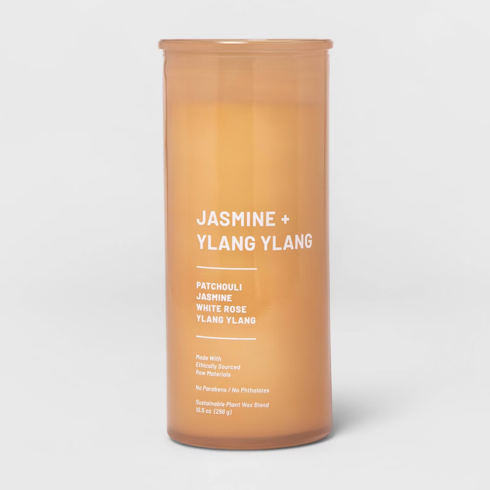 10.5oz Glass Jar Jasmine and Ylang Candle Orange - Project 62 | Target