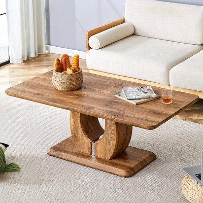 47" x 25.6" x 18" Modern Wood Coffee Table - Multi-Purpose Computer Desk & Game Table for Dining Room, Living Room, Terrace & Kitchen | Target