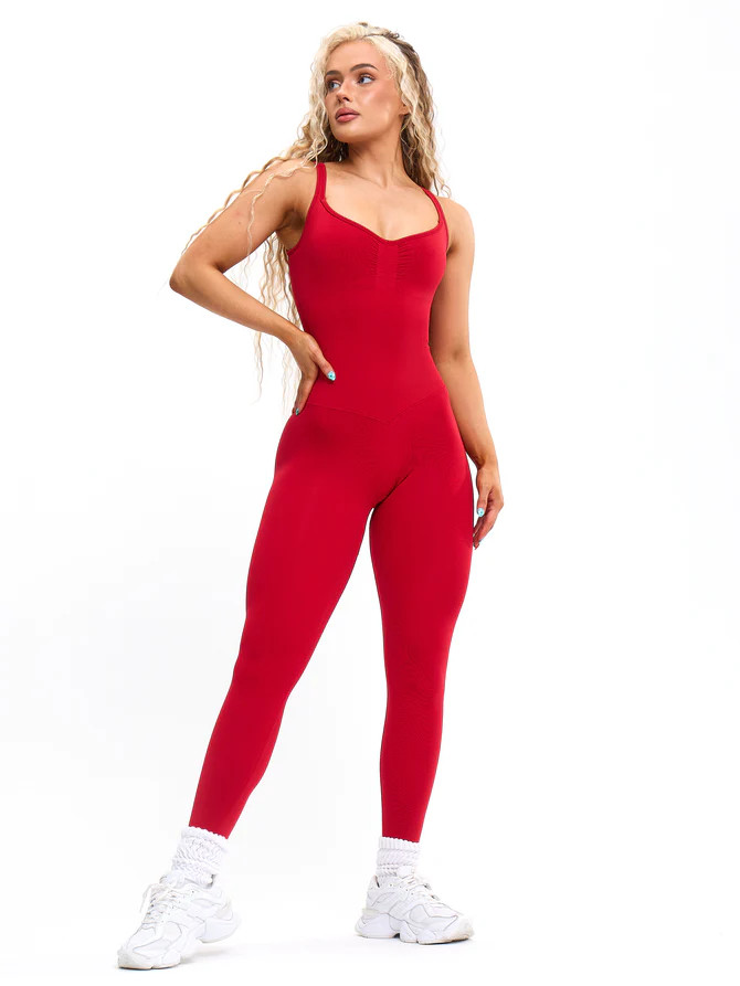 Shape Seamless Bodysuit - Lipstick Red | Buffbunny