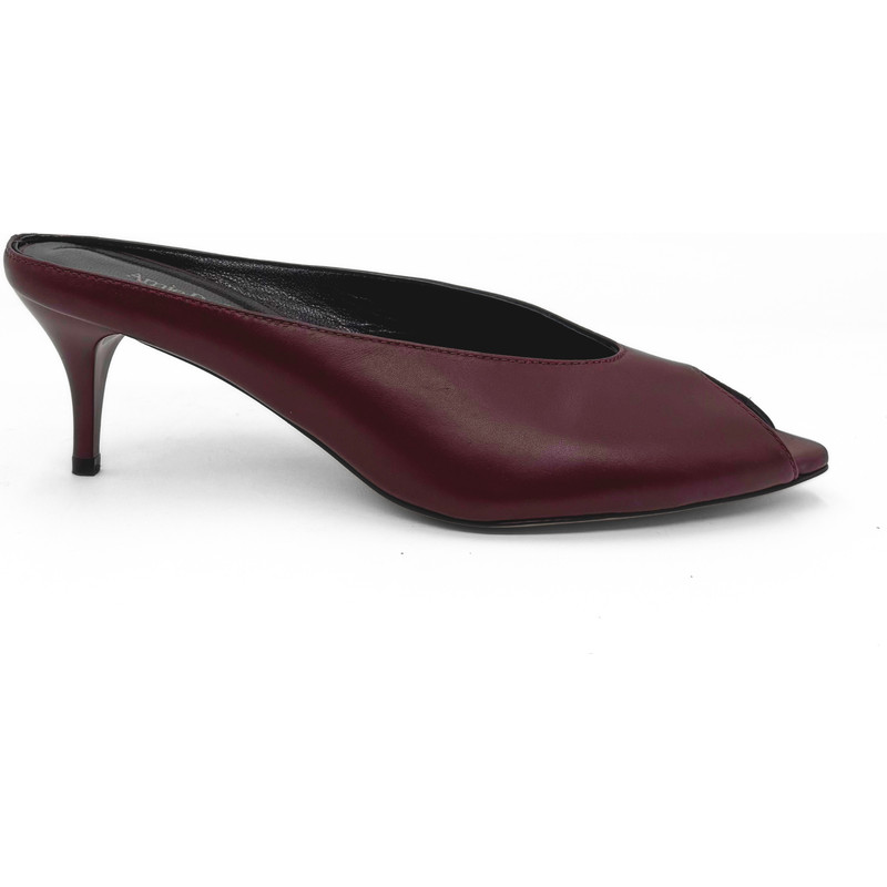 Amie Rafa Audrey II Peeptoe Leather Mule in Bone at Nordstrom, Size 7.5 | Nordstrom