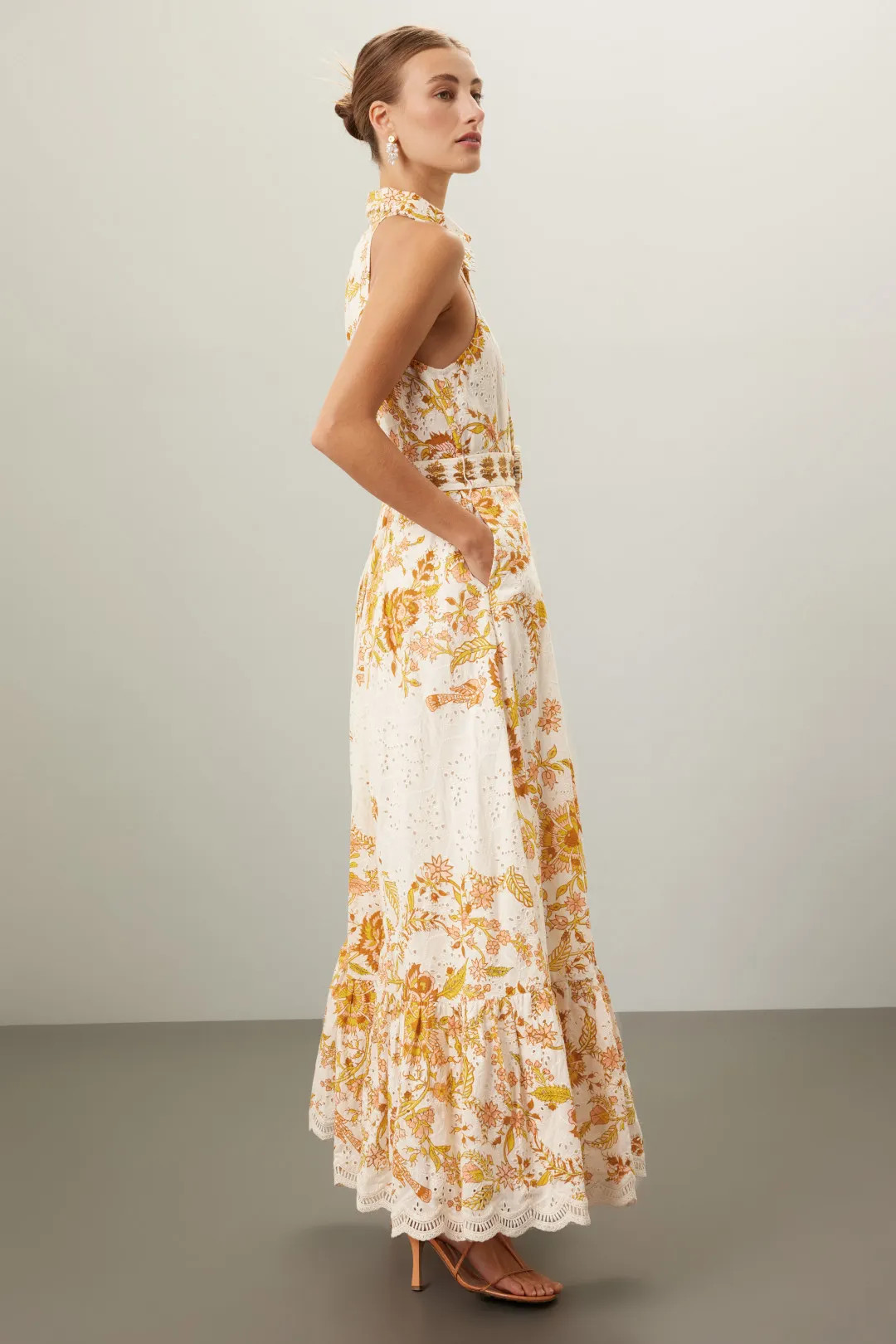 Long Dress With Buckle Belt | Rent the Runway