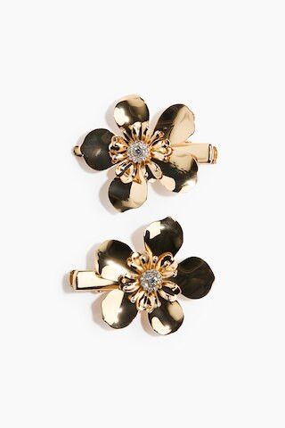 H & M - 2-Pack Flower-Shaped Hair Clips - Gold-Colored | H&M (US, CA, MX)