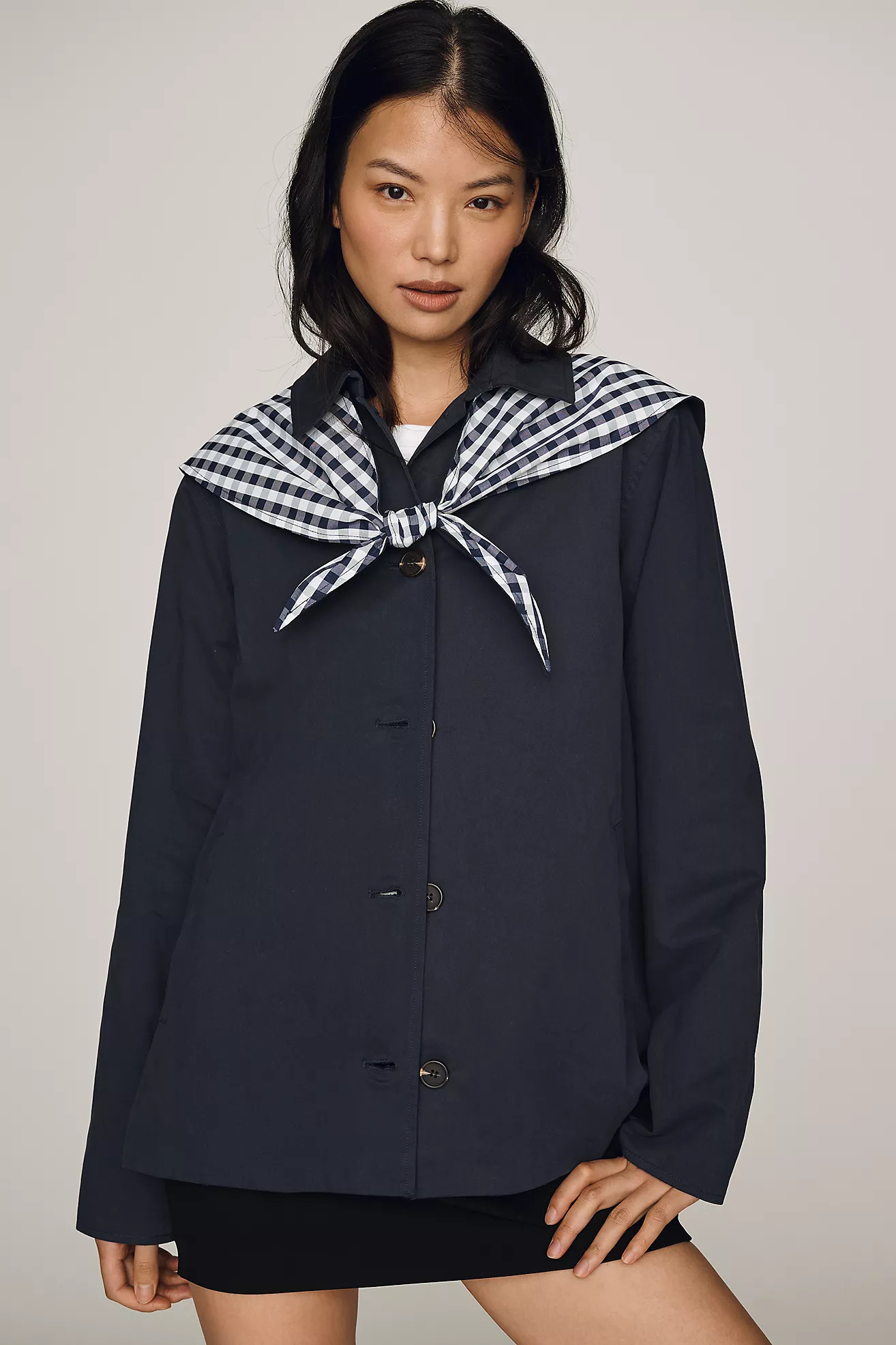 RAISONNEL Gingham Trench Jacket | Anthropologie (US)