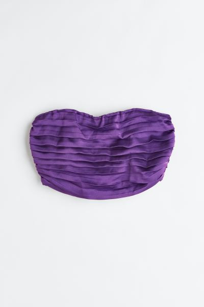Pleated Bandeau Crop Top | H&M (US + CA)