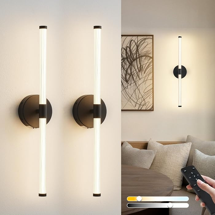 Wireless Wall Sconces Rechargeable Battery Operated LED Wall Light with Remote, 3000K-6000K Adjus... | Amazon (US)