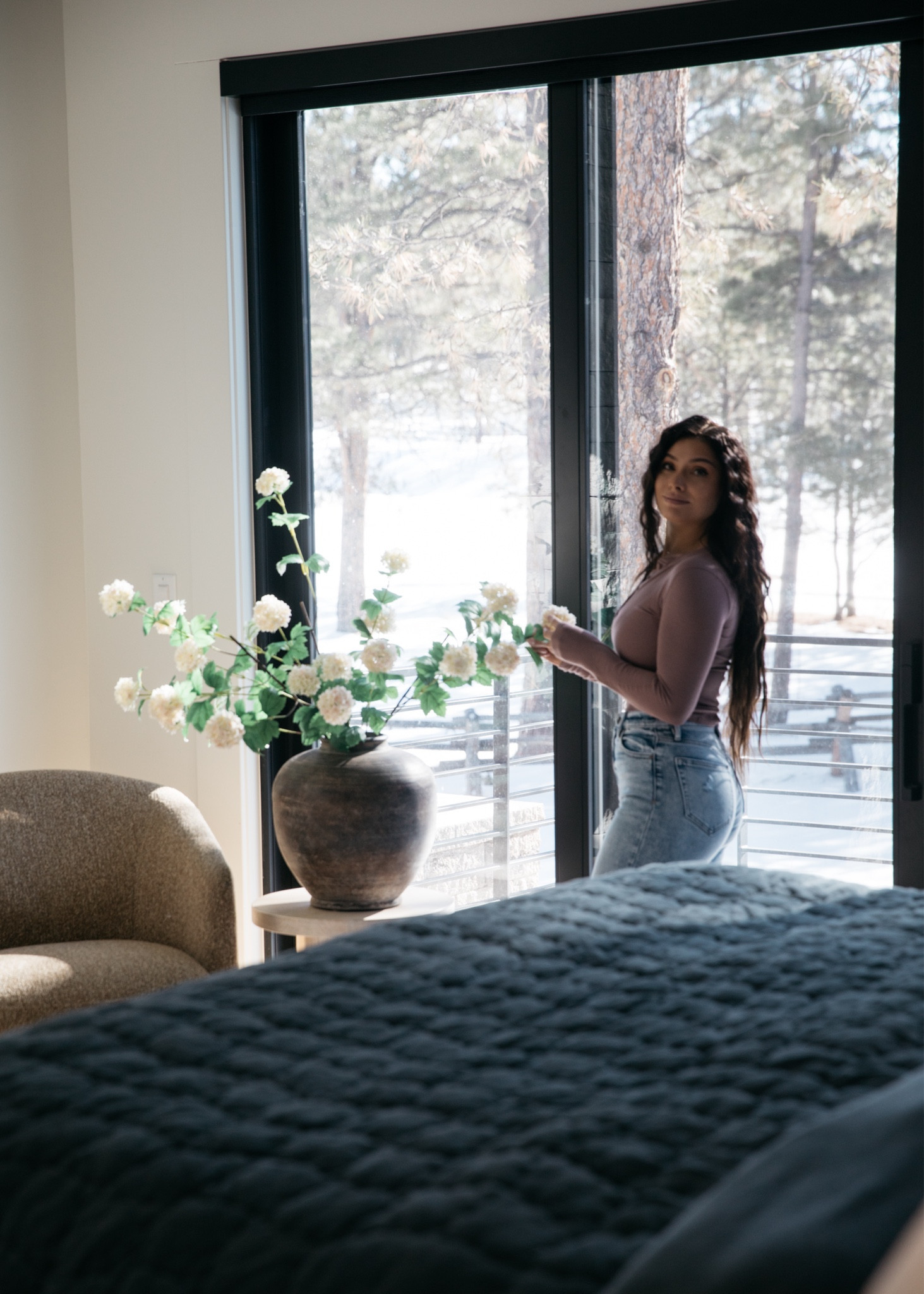 These faux snowball branches are amazing quality and so easy to style. Primary bedroom details linked below.

#LTKHome #LTKStyleTip #LTKSeasonal