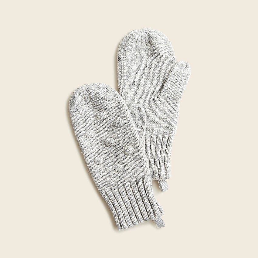 Girls' knit mittens with baubles | J.Crew US