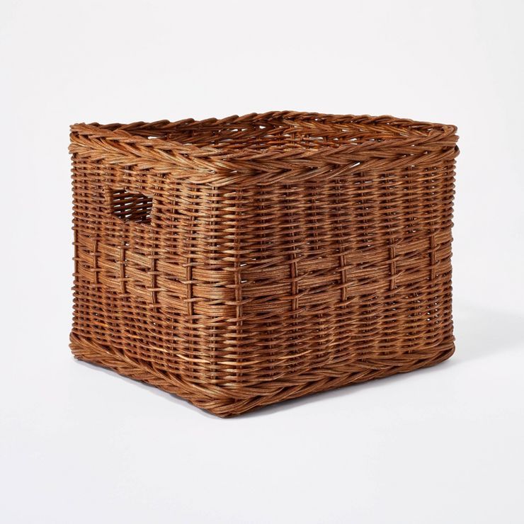 Rattan Cube Basket - Threshold&#8482; designed with Studio McGee | Target